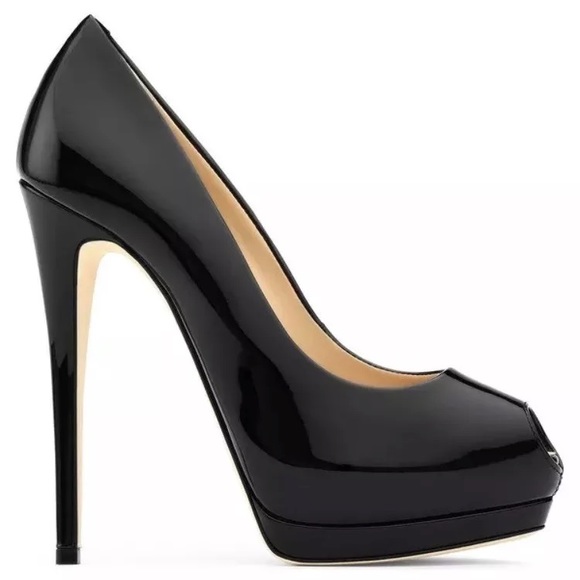 Giuseppe Zanotti Shoes - Guiseppi Zanotti Sharon Black Patent Pump
